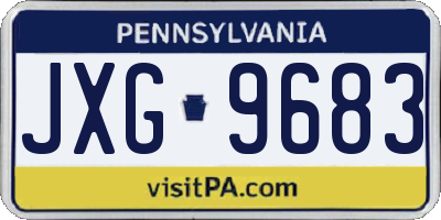 PA license plate JXG9683