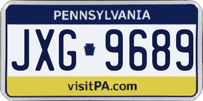 PA license plate JXG9689