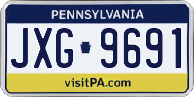 PA license plate JXG9691
