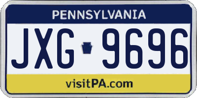 PA license plate JXG9696