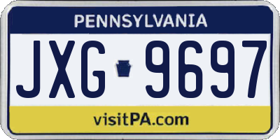 PA license plate JXG9697