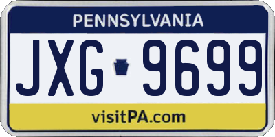 PA license plate JXG9699