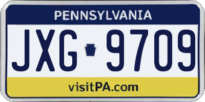 PA license plate JXG9709