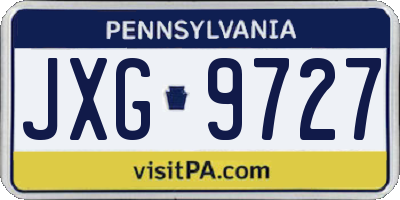 PA license plate JXG9727