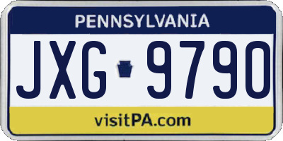 PA license plate JXG9790