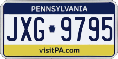 PA license plate JXG9795