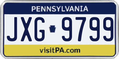 PA license plate JXG9799