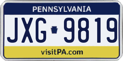 PA license plate JXG9819