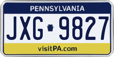 PA license plate JXG9827