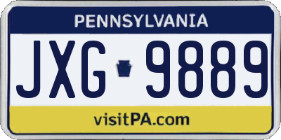 PA license plate JXG9889