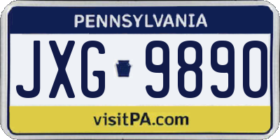 PA license plate JXG9890
