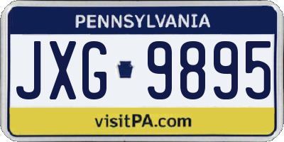 PA license plate JXG9895