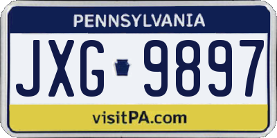 PA license plate JXG9897