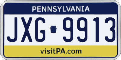 PA license plate JXG9913