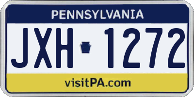 PA license plate JXH1272