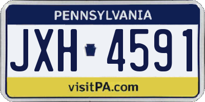 PA license plate JXH4591