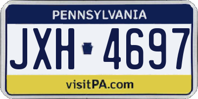 PA license plate JXH4697