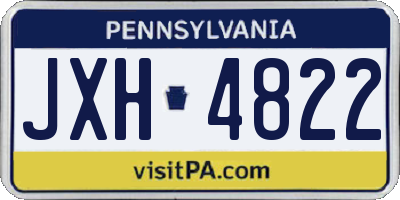 PA license plate JXH4822
