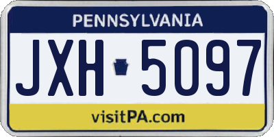 PA license plate JXH5097