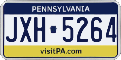 PA license plate JXH5264