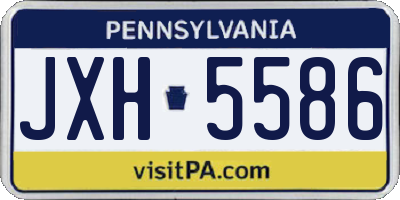 PA license plate JXH5586