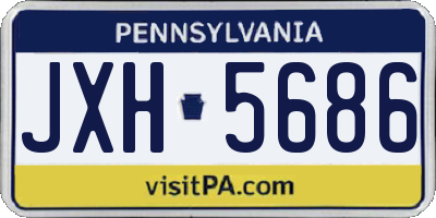 PA license plate JXH5686