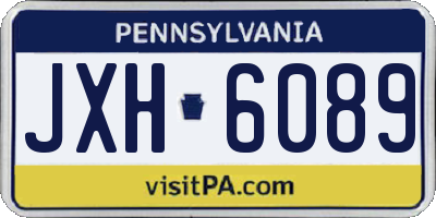PA license plate JXH6089