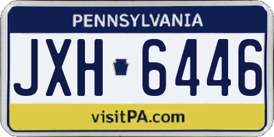 PA license plate JXH6446