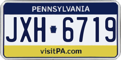 PA license plate JXH6719
