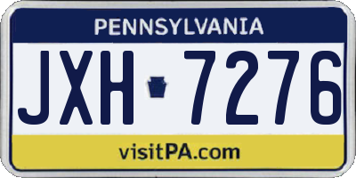 PA license plate JXH7276