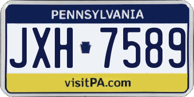 PA license plate JXH7589