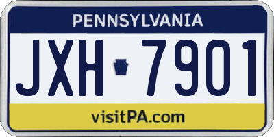 PA license plate JXH7901