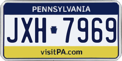PA license plate JXH7969