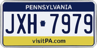 PA license plate JXH7979