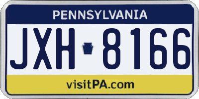PA license plate JXH8166
