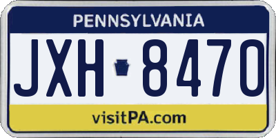 PA license plate JXH8470