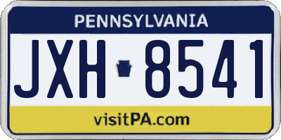 PA license plate JXH8541
