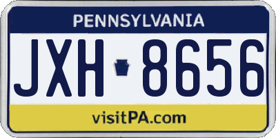 PA license plate JXH8656