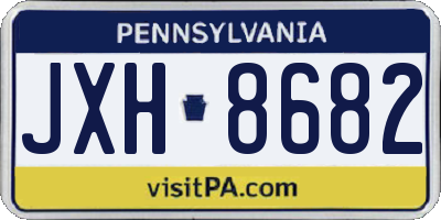 PA license plate JXH8682