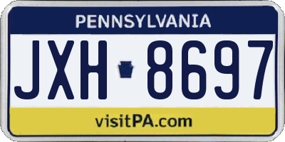 PA license plate JXH8697