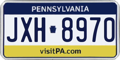 PA license plate JXH8970