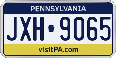 PA license plate JXH9065