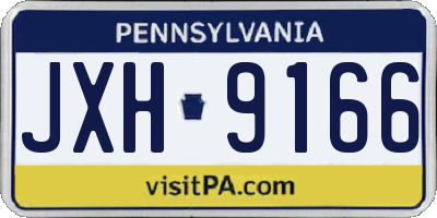 PA license plate JXH9166