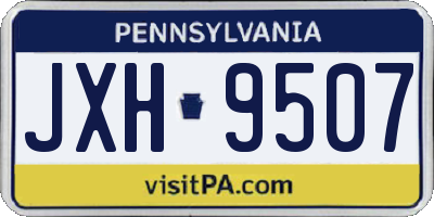 PA license plate JXH9507