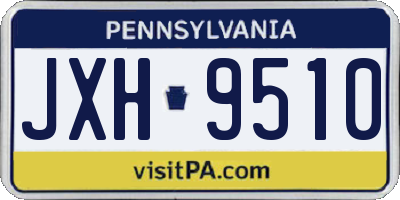 PA license plate JXH9510