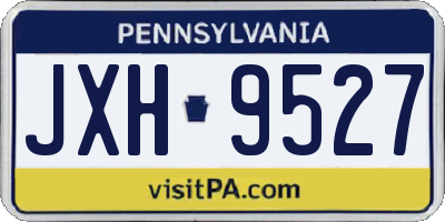 PA license plate JXH9527