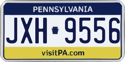 PA license plate JXH9556