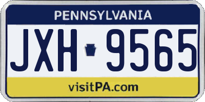 PA license plate JXH9565