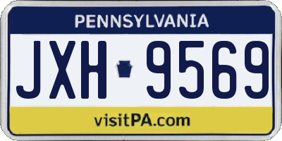 PA license plate JXH9569