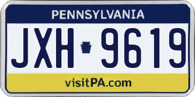 PA license plate JXH9619